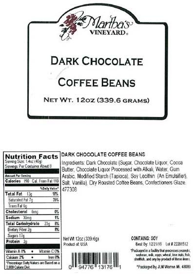 Lipari Foods Issues Allergy Alert on Dark Chocolate Covered Coffee Bean Products Due to Undeclared Almonds